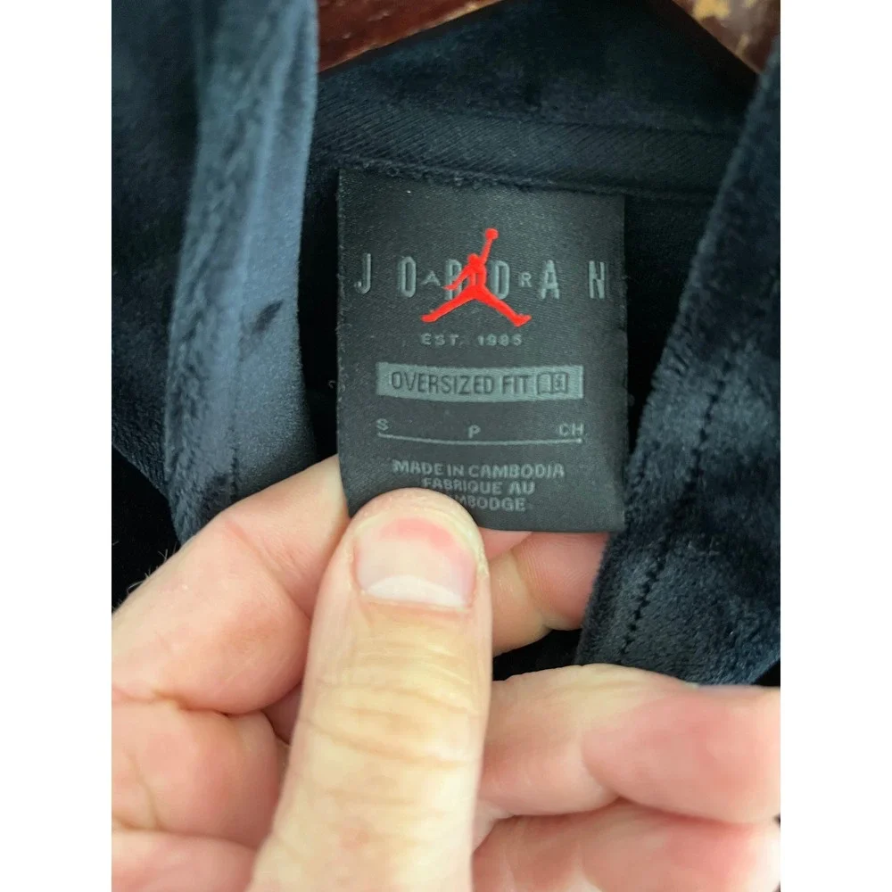 Jordan Velour‎ Track Jacket Black Silver